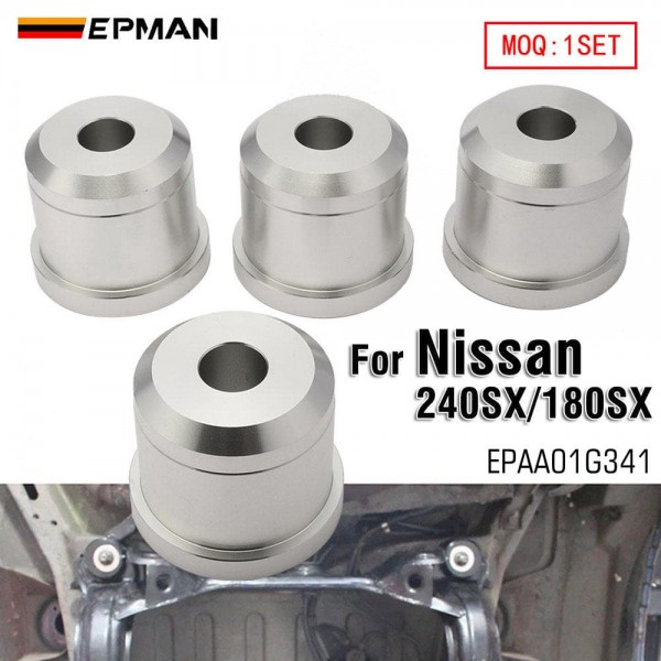 EPMAN Sports Rear Subframe Bushings Bush Kit OE Replace Solid Aluminum For Nissan 89-98 240SX S13 S14 Chassis Parts EPAA01G341