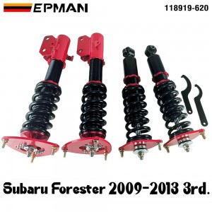 TANSKY Coilovers Spring Struts Racing Suspension Coilover Kit Shock Absorber for Subaru Forester 2009-2013 3rd. Generation (RANDOM COLOR)