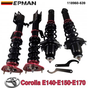 Tansky Coilovers Spring Struts Racing Suspension Coilover Kit Shock Absorber For Toyota Corolla 09-17 E140 E150 E170 118960-639 (RANDOM COLOR)