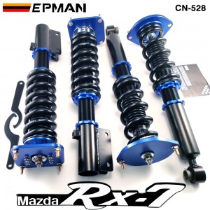 TANSKY Coilovers Spring Struts Racing Suspension Coilover Kit Shock Absorber For 1986-1991 MAZDA Type RS RX7 RX-7 FC3S CN-528 (RANDOM COLOR)