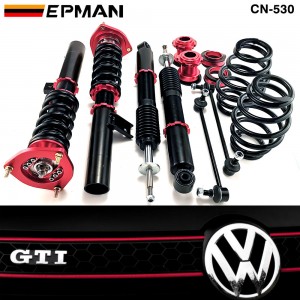 Tansky Coilover Suspension Lowering Kit fits for Volkswagen VW 06-09 GTI/ 03-07 Golf MK5 CN-530 (RANDOM COLOR)