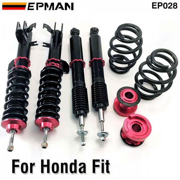 Tansky Coilovers Spring Struts Racing Suspension Coilover Kit Shock Absorber for Honda Fit 09+ / City / Freed EP028 (RANDOM COLOR)