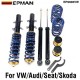 Tansky Coilovers Spring Struts Racing Suspension Coilover Kit Shock Absorber For VolksWagen VW Golf Mk4 2WD only A4 Typ 1J 1998-2005 EP9905VW (RANDOM COLOR) 