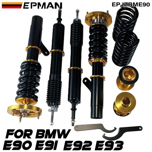 EPMAN Coilovers Spring Struts Racing Suspension Coilover Kit Shock Absorber for BMW 3 Series 5th Y06-11 E90/91/92/93 EPJZBME90 (RANDOM COLOR) 
