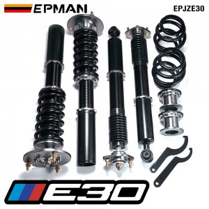 EPMAN Coilovers Spring Struts Racing Suspension Coilover Kit Shock Absorber for BMW E30 316 1987 EPJZE30 (RANDOM COLOR) 