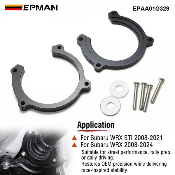 EPMAN CNC Aluminum Driveshaft Lockdown Kit Front & Rear for Subaru WRX STI 2008-2024 - Eliminates Movement EPAA01G329
