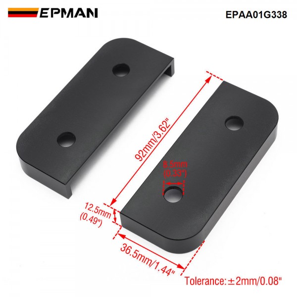 EPMAN Official Prop Shaft Bearing Alignment Kit for VW Golf R Audi RS3 TT, 6061 Aluminum No Drilling Required EPAA01G338