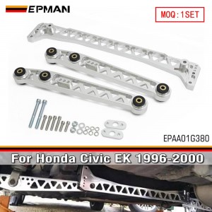 EPMAN Billet Rear Lower Control Arms + Subframe Brace - Adjustable, Rust-Free, FOR Honda Civic EK (1996-2000) EPAA01G380