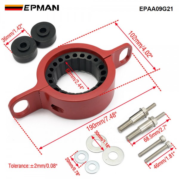 EPMAN Upgrade CHR03A0 Driveshaft Center Support Bearing Carrier For Dodge WD Durango 2011+, for Jeep WK2 Grand Cherokee 2011+ Replace 52853646AE 52853646AC EPAA09G21