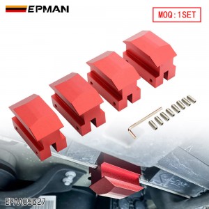 EPMAN 4Pcs Lift Pads Jack Pad Billet Anodized Red Aluminum Floor Jack bolt For Chevrolet Camaro 6th Gen EPAA09G27