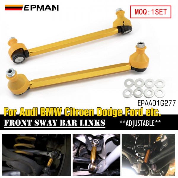 EPMAN Universal Performance Sway Bar Link Assembly Live Adjustable to Suit Various Applications EPAA01G277