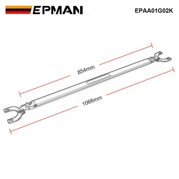 EPMAN Black Rear Strut Tie Bar for 92-00 Civic EG EK 93-97 Del Sol 94-01 Integra DC2 EPAA01G02 EPMAN Black Rear Strut Tie Bar for 92-00 Civic EG EK 93-97 Del Sol 94-01 Integra DC2 EPAA01G02