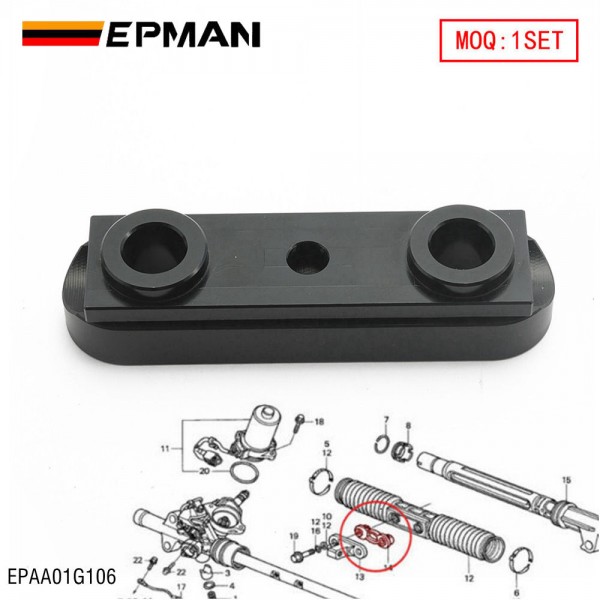  EPMAN Aluminum Mount Steering Rack Slider For Honda Civic Si Ep3 Acura Rsx Dc5 Type S EPAA01G106