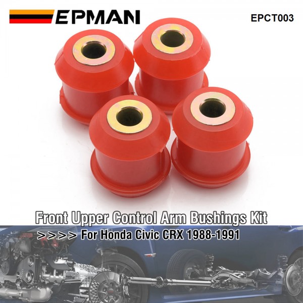 EPMAN Front Upper Control Arm Bushing Set Kit Polyurethane For 88-91 Honda Civic Crx EF ED EPCT003