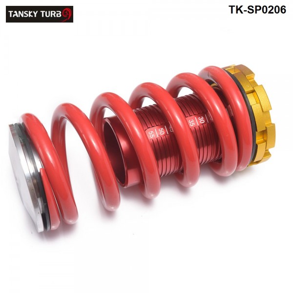 Tansky - High Performance Adjustable High Low Coilover Silver Lowering Spring For Honda Civic 02-06 TK-SP0206