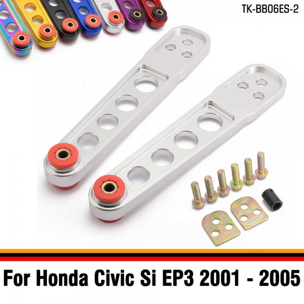 Rear Subframe Brace + Tie Bar + Rear Lower Control Arm For Honda Civic 01-05 Si 02-05 EP3 TK-ASRLCATN-ES