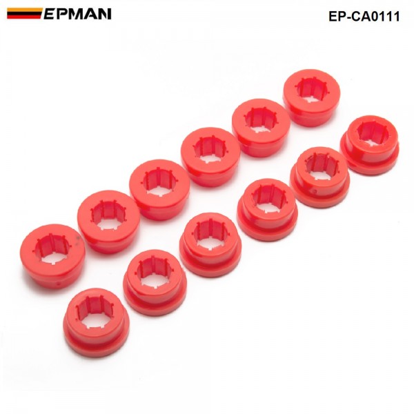 12pcl/unit Lower Control Arm Rear Camber Kit Replacement Bushings (Red/Black) EP-CA0111