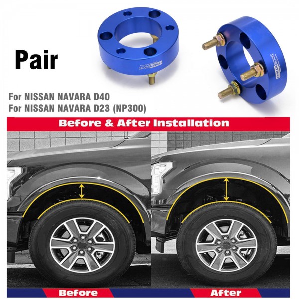 EPMAN Aluminum Front Strut Spacer Suspension Lift Spacers Kit a Pair For Nissan Np300 NAVARA D40 D23 EPFL08NS40