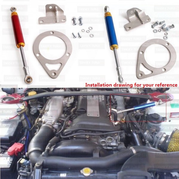 TANSKY Engine Damper For Nissan 200SX S14 S15 Silvia SR20 (Stroke 305mm-325mm) TK-CA0188-S14
