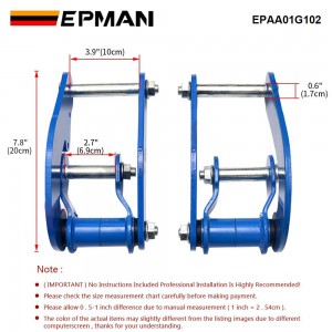 EPMAN 2pcs Comfort Double Shackle Suspension Leaf Spring Rear Comfort Double G-Shackles Fit For Toyota Hilux REVO 2015+ EPAA01G102