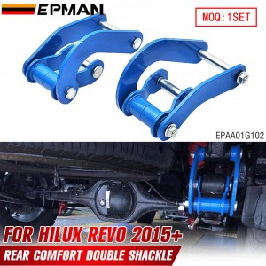 EPMAN 2pcs Comfort Double Shackle Suspension Leaf Spring Rear Comfort Double G-Shackles Fit For Toyota Hilux REVO 2015+ EPAA01G102