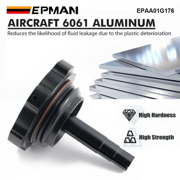 EPMAN For BMW E36 E46 E90 E39 Z4 E82 Aluminum Reservoir Cap Seal Gasket Power Steering Fluid 32411128333 EPAA01G176 EPMAN For BMW E36 E46 E90 E39 Z4 E82 Aluminum Reservoir Cap Seal Gasket Power Steering Fluid 32411128333 EPAA01G176