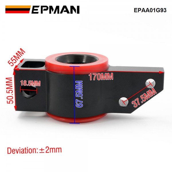 EPMAN Polyurethane Front Lower Control Arm Bracket + Bushing For VW Golf Jetta Audi A3 EPAA01G93
