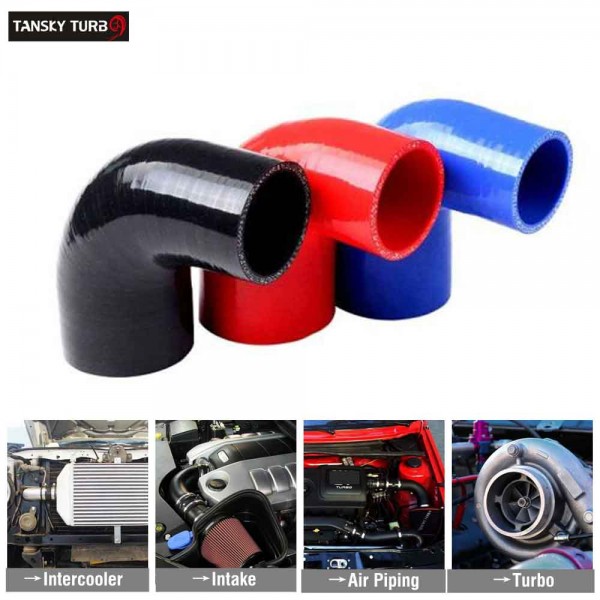 TANSKY 10PCS/LOT  Universal Silicone 90 degree Reducer Connector Elbow Coupler Air Intake Hose Intercooler Piping Radiator Hose