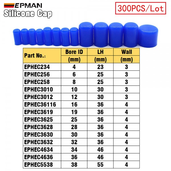 TANSKY 300pcs/Lot Car Modification Water Pipe Plug Inner Diameter Silicone Tube Hole Plug Water Plug Bung Silicone Hose End Caps EPHEC