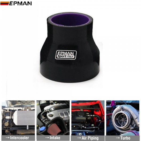 EPMAN Black Silicone Straight Reducer Hose Intercooler Silicon Turbo Piping Air Intake Tube EP-SS0R​