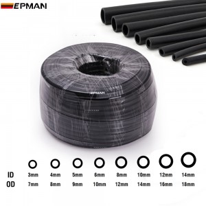 EPMAN Black Silicone Vacuum Hose Tubing SIlicone Pipe ID 3mm 4mm 5mm 6mm 8mm 10mm 12mm 14mm EP-VS