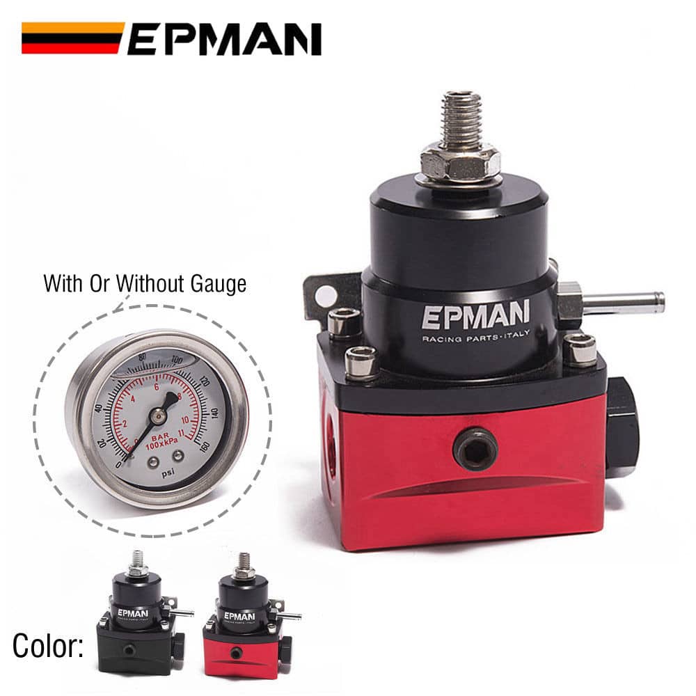 EPMAN - Sport Adjustable Fuel Pressure Regulator Kit W/ Oil Gauge EP ...