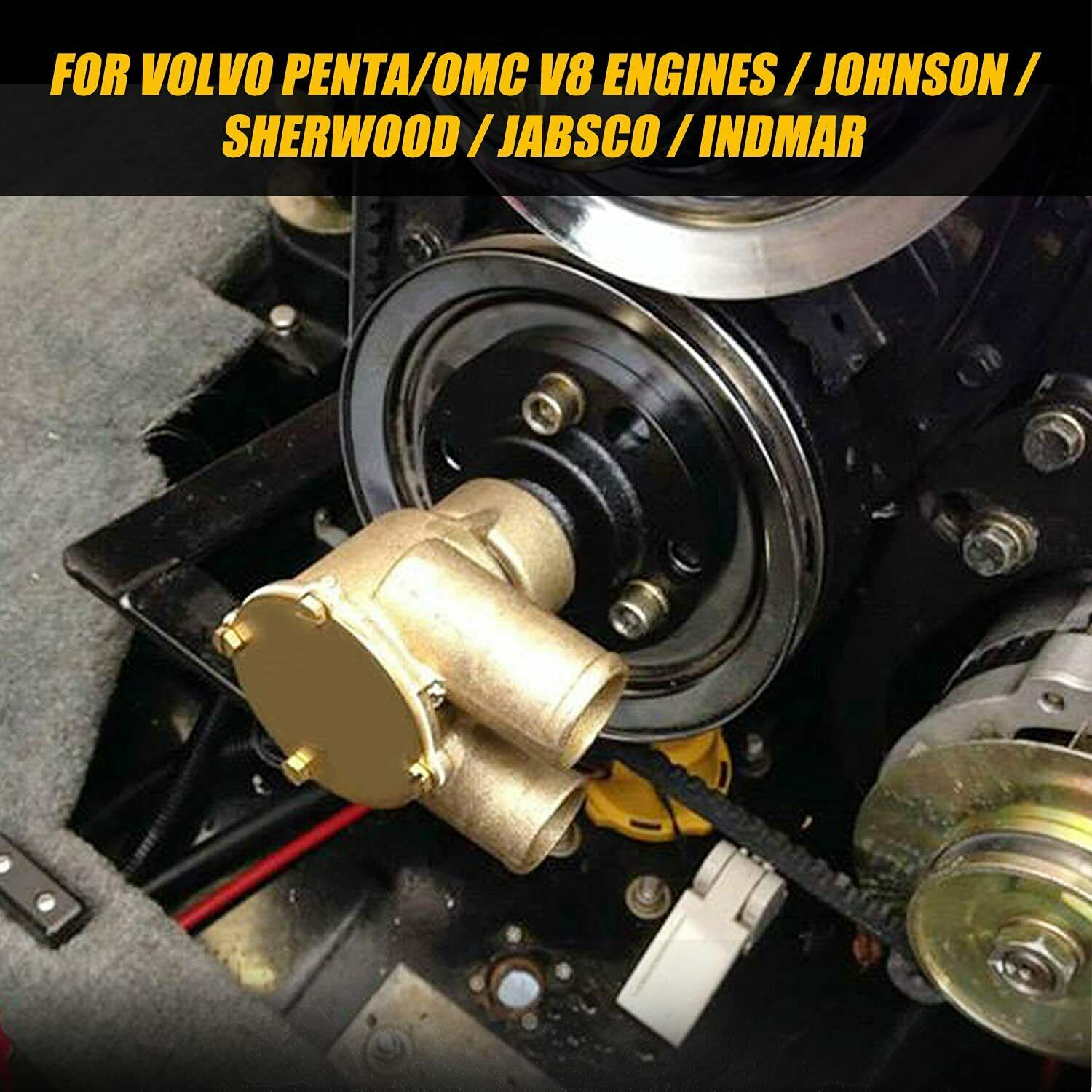 SouthMarine 09-808B 22405-0001 3586496 875583-7 21951342 500121 B 50021 33032 18-3076 Water Pump Impeller for Jabsco/Johnson/Volvo Penta Engine Pump Neoprene 