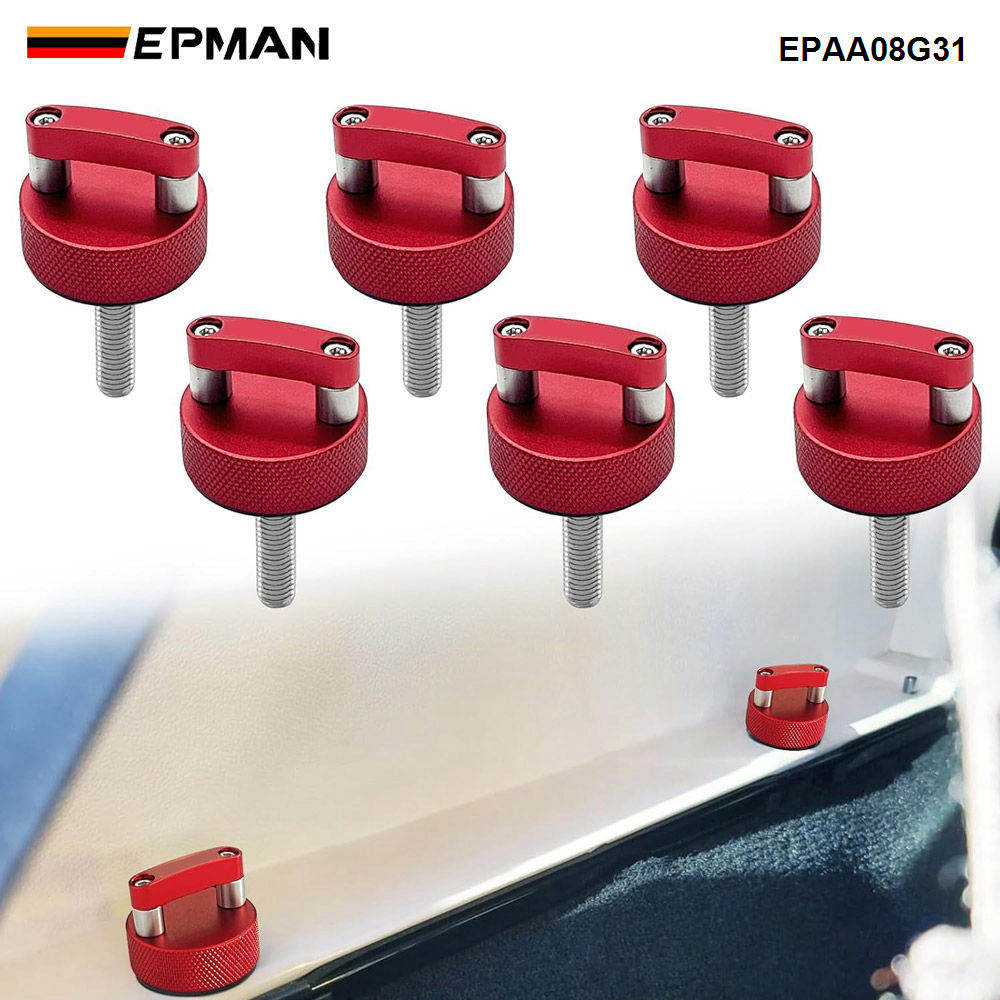 EPMAN Hard Top Quick Removal D-Ring Thumb Screws Billet Aluminum For Jeep Wrangler JK & JL 2007-2024 EPAA08G31