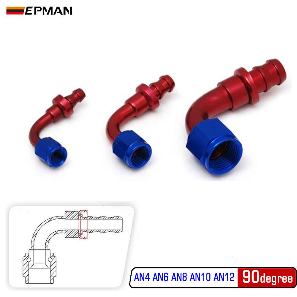 thumbnail image 2 of Sauto AN4 To AN12 PTFE Fuel Hose End Fittings – Swivel Adapters In 0°, 45°, 90°, 180° 2 of 5